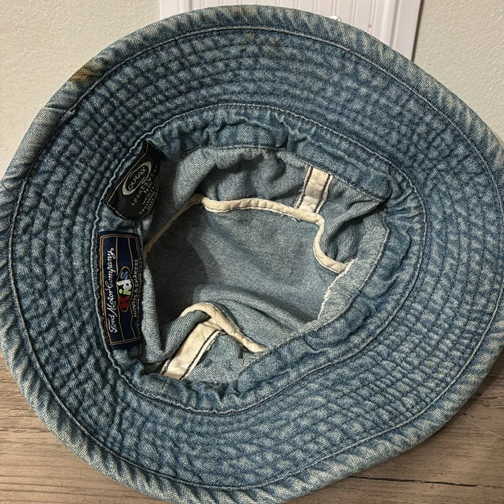 RARE Ouray Ford Motor Company Kids Denim Bucket Hat w/Embroidered Logo PRE OWNED